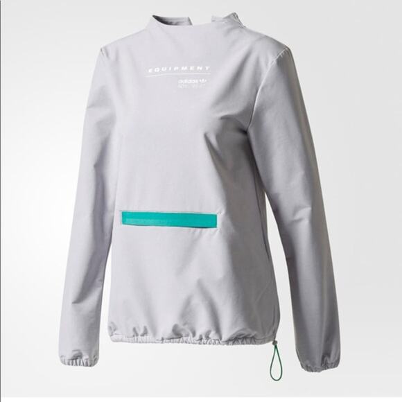 Adidas Medium EQT Pullover Equipment ADV/91-17 Gray Windbreaker - Picture 2 of 11